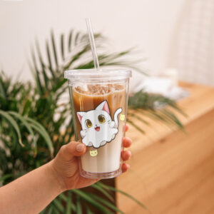 Clear plastic tumbler